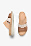 Olesya Women's Genuine Leather Comfort Padded Slippers - Cappucino - 5