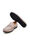 Beige Color Laceless Genuine Leather Suede Men's Shoes - 3