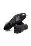 Black Color Lace-Up Genuine Leather Men's Shoes - 2