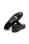 Black Color Laceless Genuine Leather Men's Shoes - 2