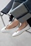 Brett Women's Accessory Detailed Leather Ballerinas White