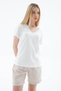 V-Neck White Women's T-Shirt 26Y0478K1 - 3