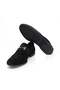 Black Color Laceless Genuine Leather Suede Men's Shoes - 3