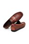 Brown Laceless Genuine Leather Men's Shoes - 2