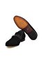 Black Color Laceless Genuine Leather Leather Sole Men's Shoes - 3