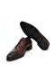 Brown Lace-Up Genuine Leather Men's Shoes - 3