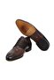 Brown Lace-Up Genuine Leather Sole Men's Shoes - 3
