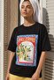 Women's Oversize T-Shirt Palermo Lemon Printed Black – Crew Neck, Comfortable Fit, 100% Cotton