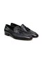 Black Color Laceless Genuine Leather Leather Sole Men's Shoes