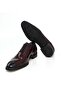 Burgundy Color Lace-Up Genuine Leather Men's Shoes - 3