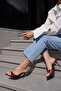 Alba Burgundy Heeled Slippers - 3