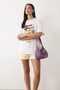 Women's Oversize T-Shirt Comic Wonder Printed White – Crew Neck, Comfortable Fit, 100% Cotton - 4