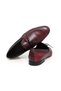 Burgundy Color Lace-Up Genuine Leather Men's Shoes - 2