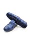 Dark Blue Color Laceless Genuine Leather Men's Shoes - 3