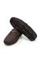 Brown Laceless Genuine Leather Men's Shoes - 3