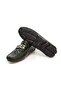 Black Color Laceless Genuine Leather Men's Shoes - 3