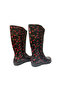 , Women's Black - Red Tulip Garden Rain Boots Emk2036-97 - 4