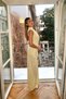 Halter Neck Slim Fit Dress with Draped Train Detail - 2