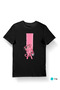 Unisex Oversized Printed Crew Neck Short Sleeve Black T-Shirt