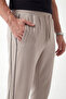 Men's Stone Combed Cotton Ribbed Pocket Zipper Flat Leg Sweatpants - 3