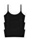 Young Girls' Non-Padded Half Tank Tops, Cotton Pack Training Bras, 3-Pack - 2