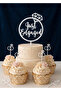 Engagement Cake Decoration Set - Just Engaged Figure Inside the Ring Cake Decor - White Promise Engagement Table Decoration - 8