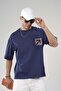 Men's Oversize Fit T-Shirt with Mesh Back and Print Detail - 6