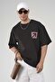 Men's Oversize Fit T-Shirt with Mesh Back and Print Detail - 2