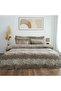 Double Leopard Patterned Multi-Purpose Bedspread & Pique Set with 4 Pillowcases and Elastic Sheets