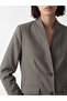 Rmz Gi̇yi̇m Farkiyla Shawl Roba Collar Striped Women's Blazer Jacket - 3