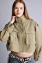 Zippered Short Cotton Coat H1557Ax26Sp