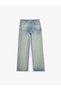 Low Waist Cotton Straight Leg Denim Trousers - Straight Fit Jean - 5