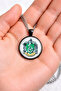 Unisex Metal Slytherin Snake Patterned Green Keychain Accessory - 3