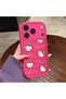 iPhone 17 Pro Max Compatible Pink Red Silicone Case Shockproof Camera Protection - 4