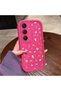 Samsung Galaxy S25 Fe Compatible Pink Red Silicone Case Shockproof Camera Protection - 4
