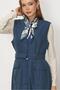 Belted Linen Effect Jile Dress 46462 - 3