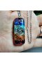 7 Chakras - Seven Chakras - Torus Orgonite Steel Chain Necklace - Garnet - (Handmade Designer Products) - 3