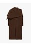 X Selected by Şahika Ercümen - Scarf Coat with Long Buttons and Pockets - 5