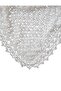 Knitted Spider Web Patterned Triangular Tassel Shoulder Shawl - 4