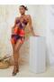 Cross Neck Strap Mini Dress - 4