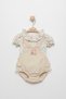 Seasonal 100% Cotton Muslin, Floral Printed Ruffle Detailed Baby Girl Romper, Jumpsuit - 2