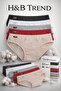 Women's Black 5-Pack Lycra Bato Panties High Waist Lifting 5 Color Options