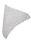 Knitted Spider Web Patterned Triangular Tassel Shoulder Shawl - 3