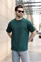 Nefti Green Regular Fit Men's T-Shirt with Stitching Detail E7183 - 2