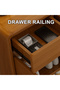 Modern 80cm Entryway Shoe Storage Cabinet with 2 Drawers - 5
