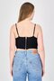 Women Square Neck Sleeveless Embellished Tank Top, Black - 3