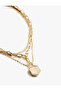 Geometric Figured Steel Mixed Multi-Chain Necklace - 2