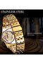 Gold Skeleton Automatic Watch – Luxury Triangle Design - 3