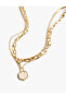 Geometric Figured Steel Mixed Multi-Chain Necklace - 3