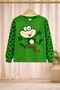 Mine Trend Frog Printed Unisex Pajama Set 4 Years-5 Years-6 Years - 2